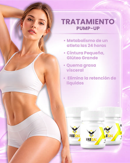 TRATAMIENTO PUMP UP! – CINTURA EXTREMA Y GLÚTEOS REDONDOS EN 30 DÍAS